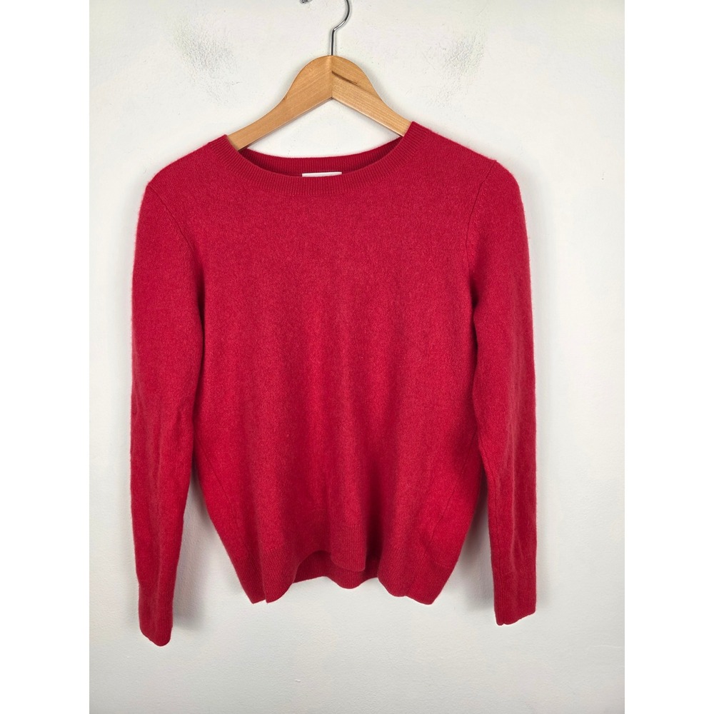 Nordstrom Signature Womens 100% Cashmere Crewneck‎ Sweater Red Size Large